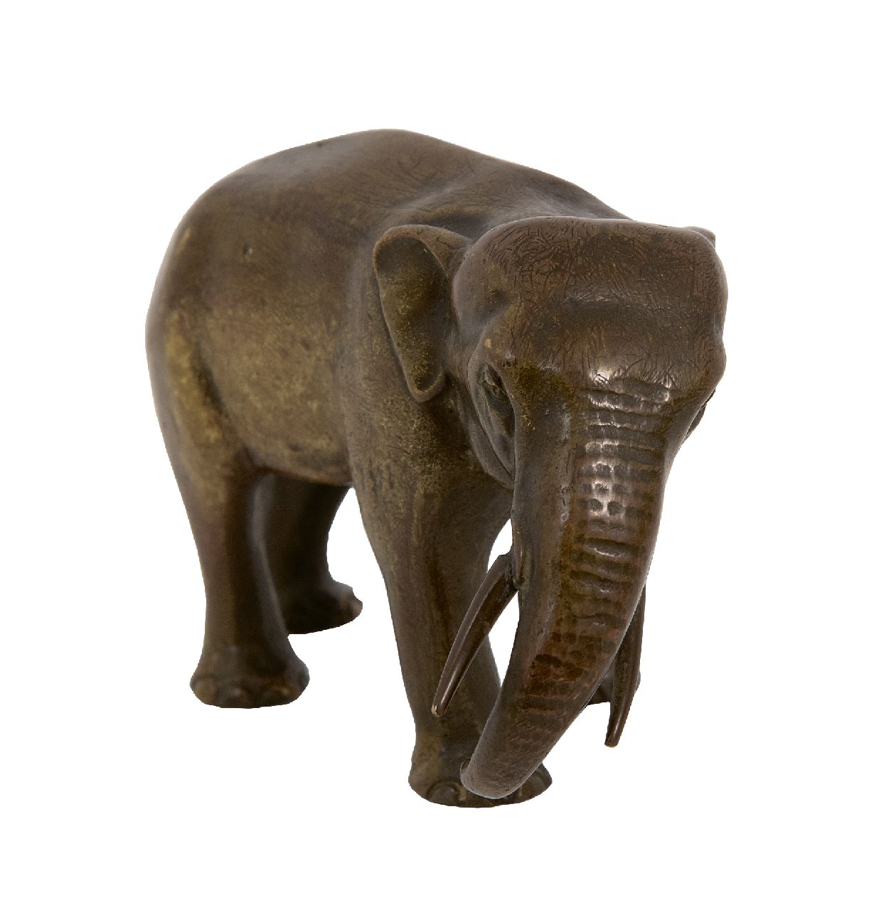 Europese School, begin 20e eeuw | Elefant, Bronze, 4,6 x 8,8 cm