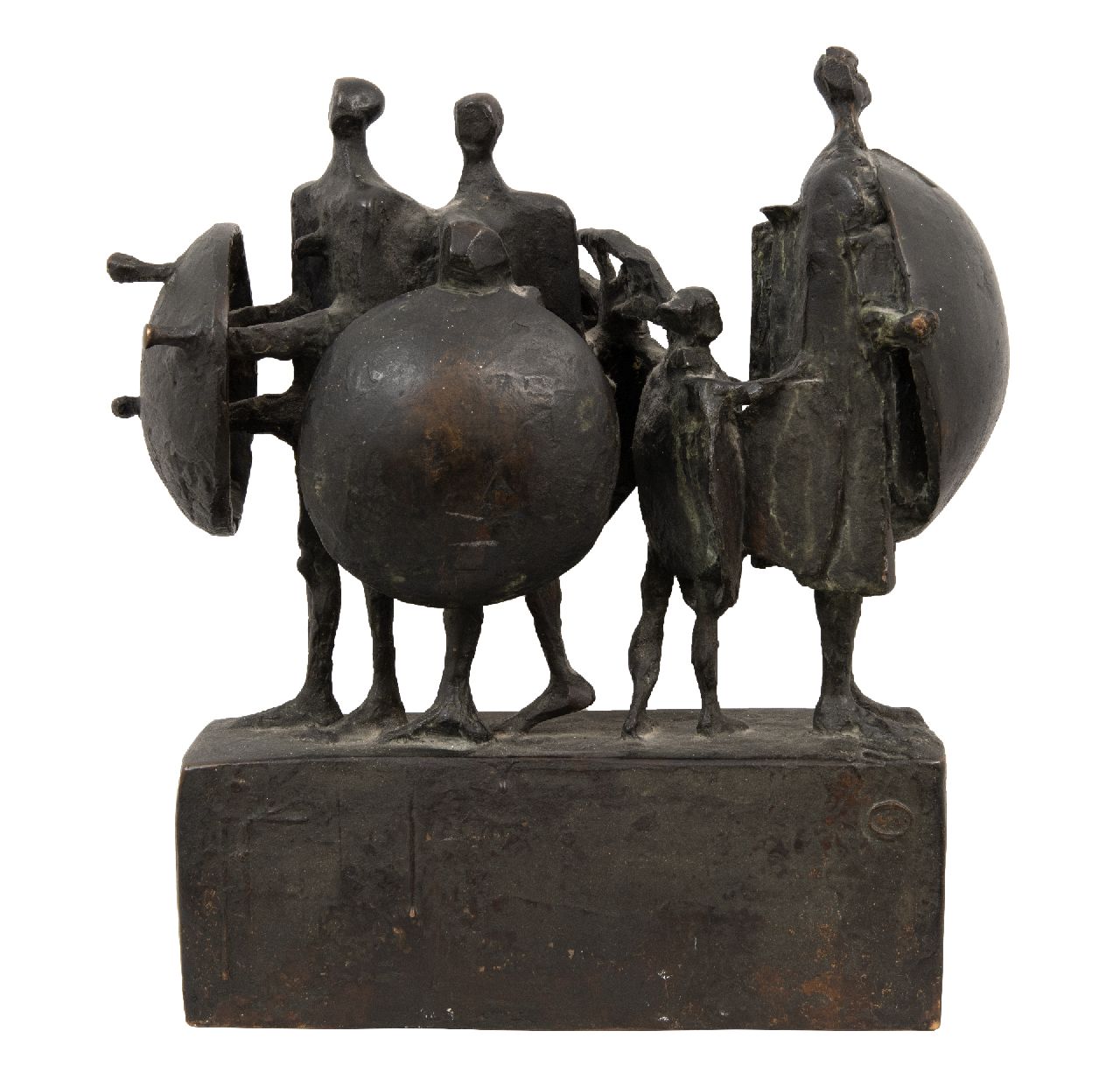 Jorna J.  | Johan Jorna | Skulpturen und Objekte zum Verkauf angeboten | Rückzug, Bronze 39,0 x 31,0 cm