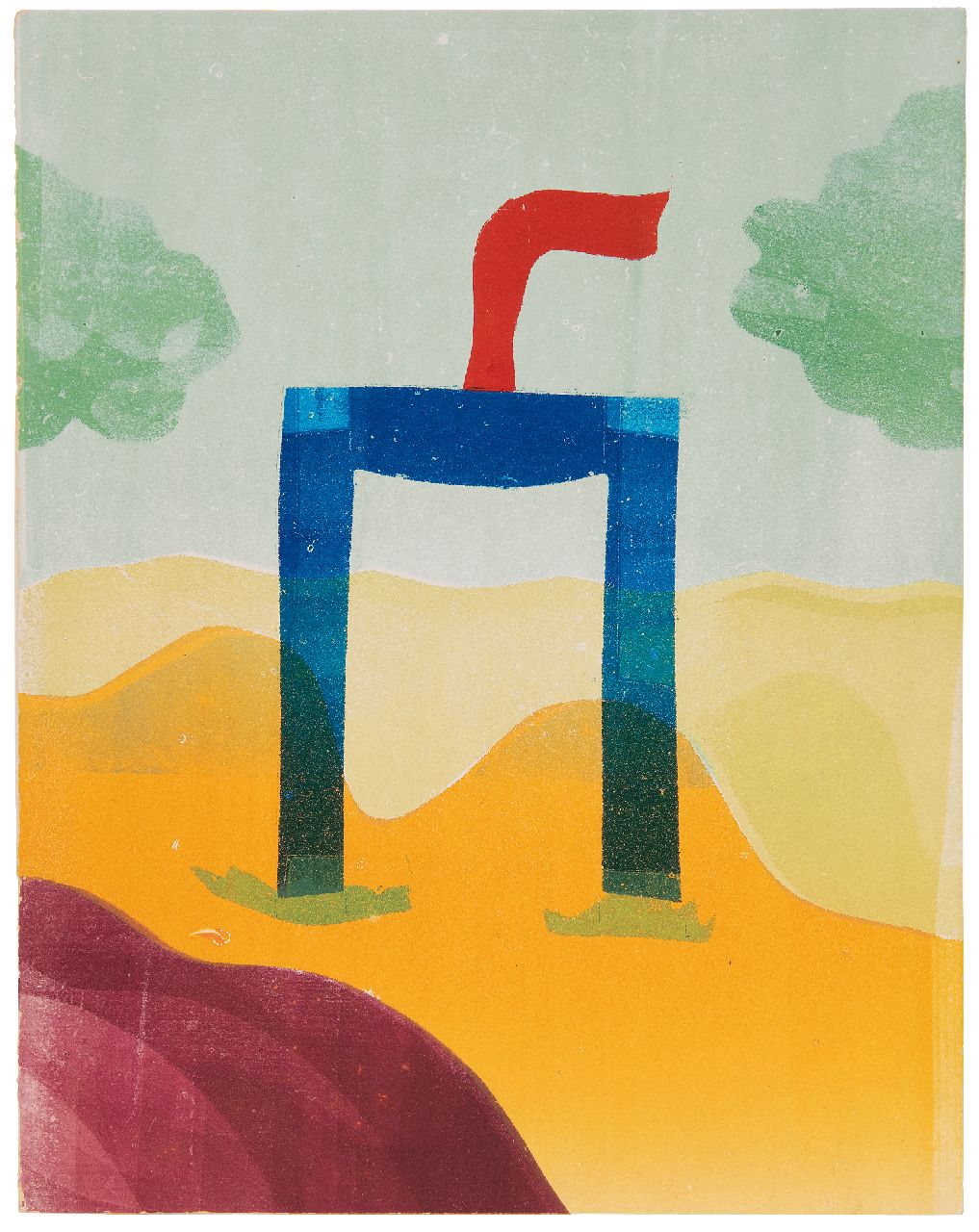 Werkman H.N.  | Hendrik Nicolaas Werkman, Am Grab des unbekannten holländischen Soldaten (Sonett von Martinus Nijhoff), stencil print on paper 24,3 x 18,9 cm, datiert April 1942