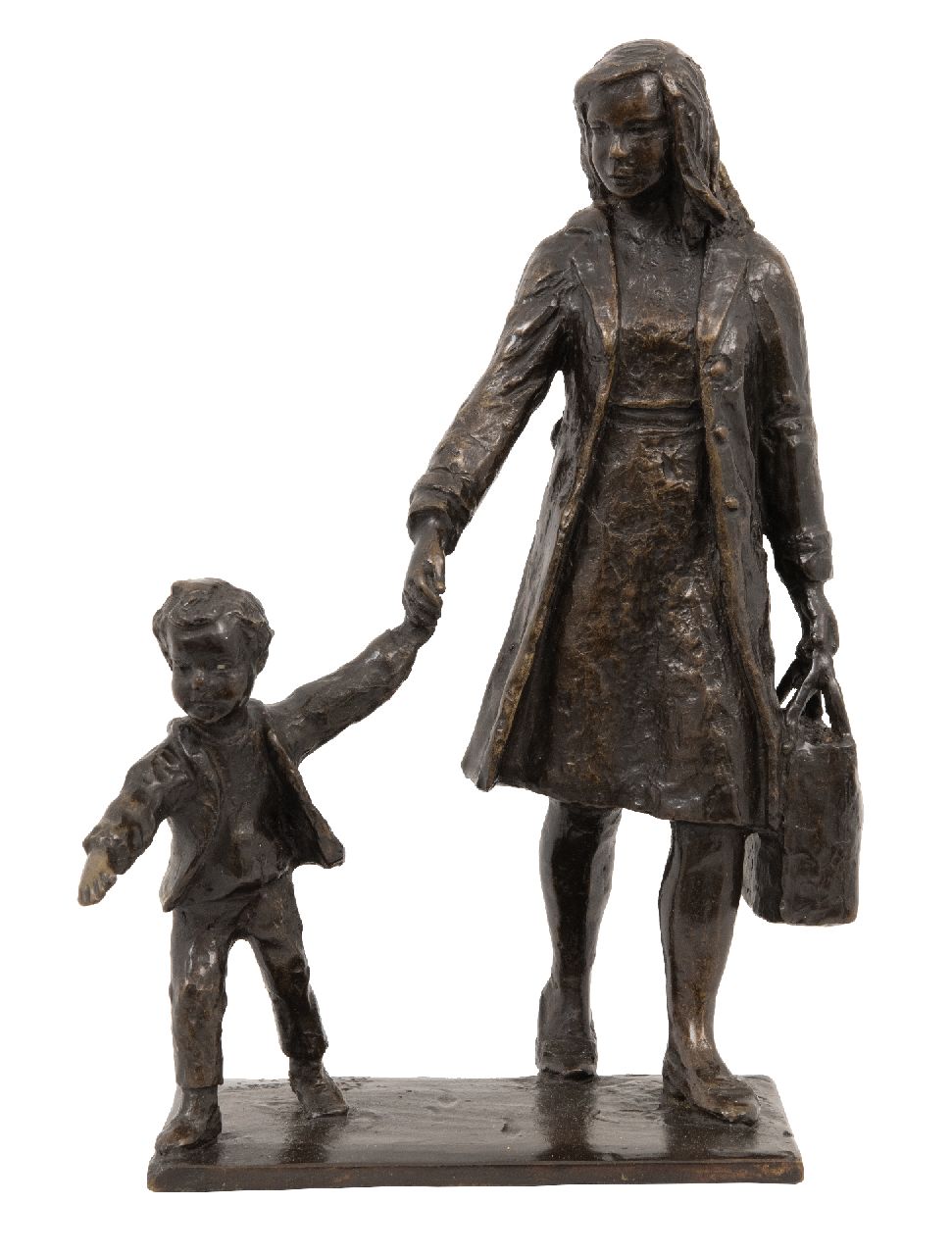 Bremers J.M.  | JeanMarianne Bremers, 'Kom Ma', Bronze 30,0 x 19,5 cm, Unterzeichnet mit Monogramm auf der Basis und datiert 1991