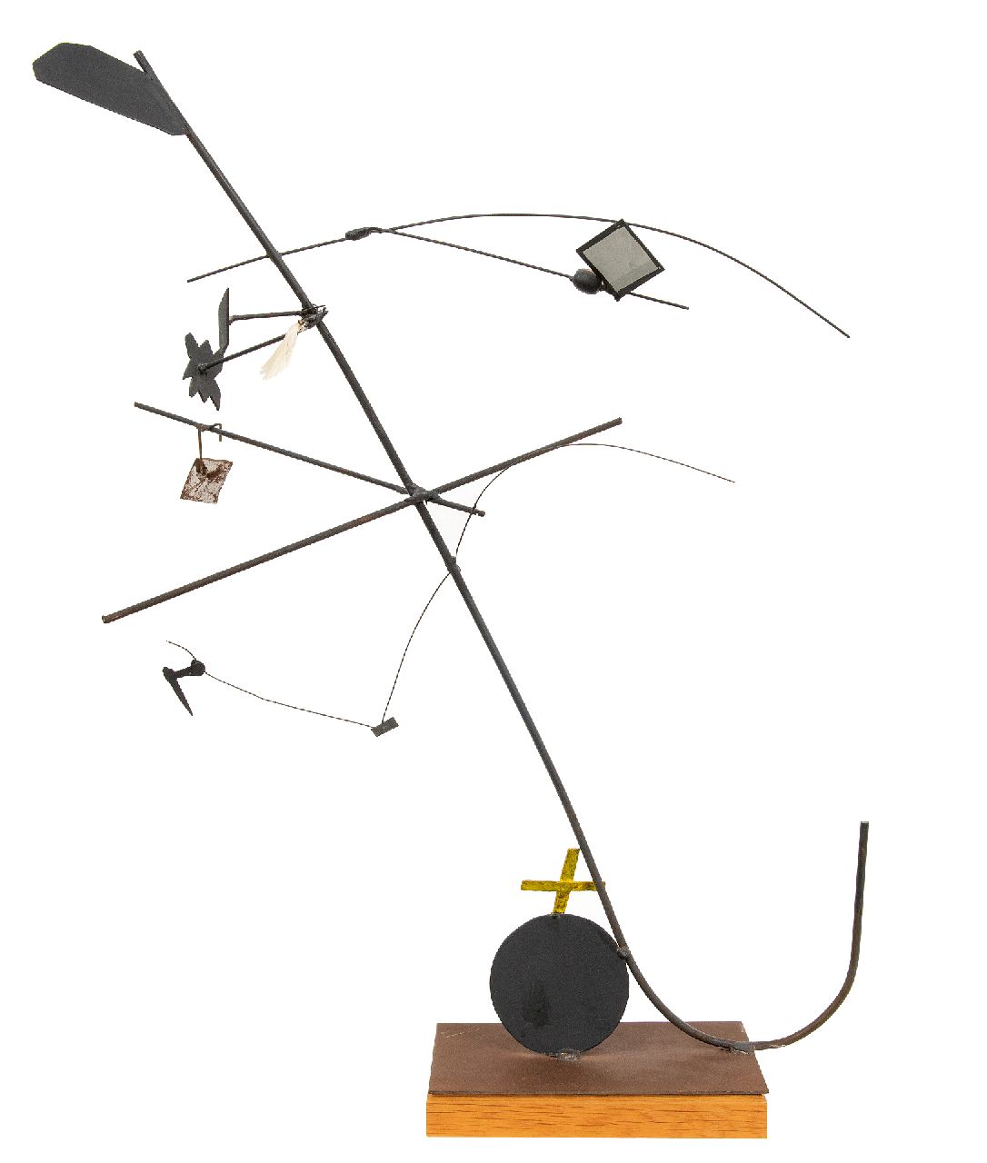 Vries A. de | Auke de Vries | Skulpturen und Objekte zum Verkauf angeboten | Modell für eine monumentale Skulptur in Zuiderpolder, Haarlem, painted metal, wood, spring 70,2 cm, zu datieren um 1994
