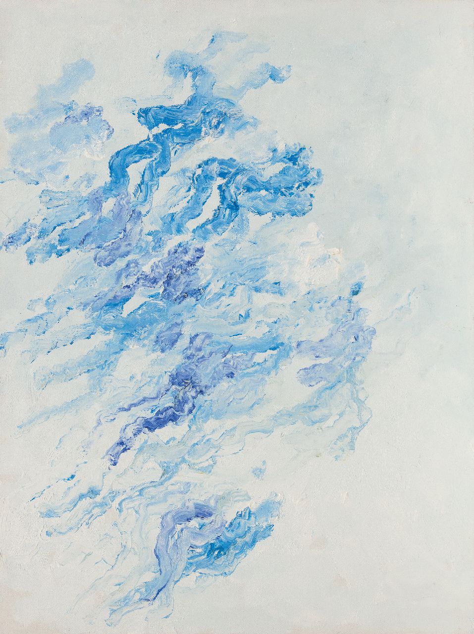 Armando   | Armando | Gemälde zum Verkauf angeboten | Blau, Öl auf Leinwand 79,9 x 60,0 cm, Unterzeichnet im Verso und datiert im Verso 12-9-11