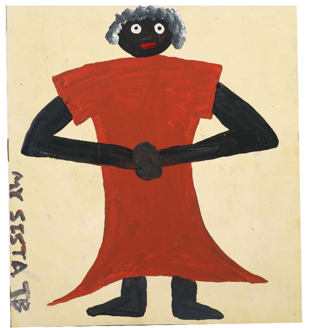 Brown T.  | Timothy 'Tim' Brown, My sista, Acryl auf Holz 43,0 x 39,0 cm, Unterzeichnet u.l. mit Initialen