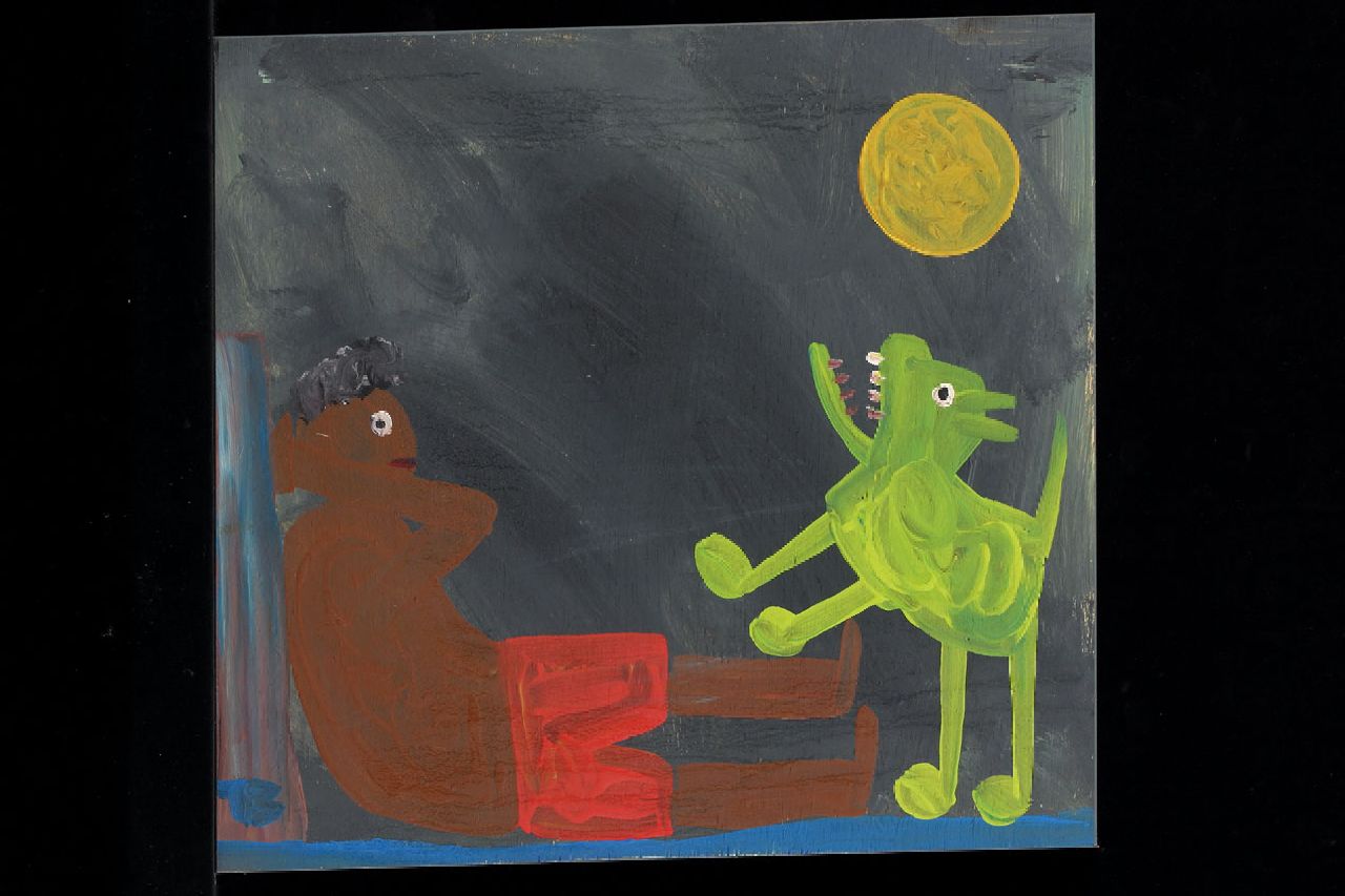 Brown T.  | Timothy 'Tim' Brown, Ohne Titel, Acryl auf Holz 40,0 x 42,0 cm, Unterzeichnet u.l. mit Initialen