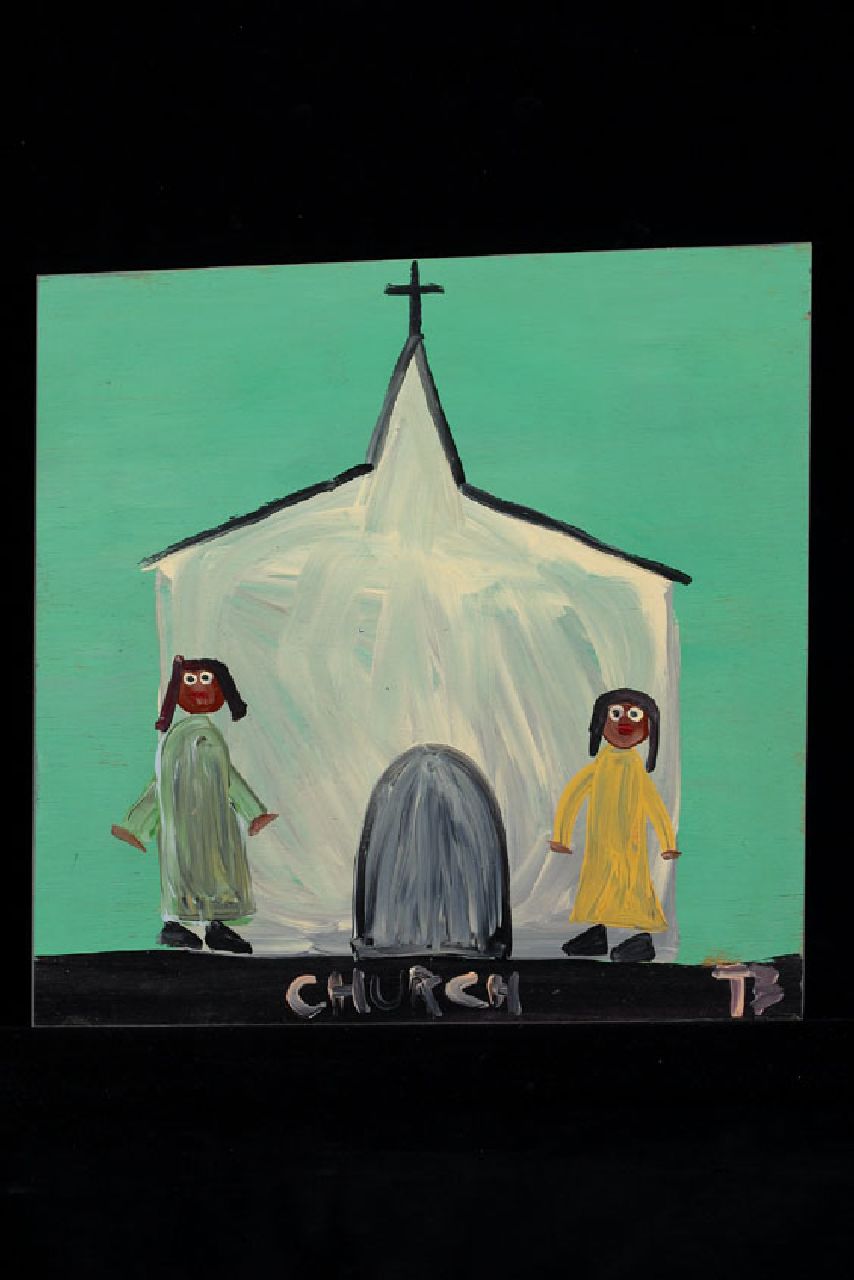 Brown T.  | Timothy 'Tim' Brown, Church, Acryl auf Holz 41,0 x 42,0 cm, Unterzeichnet u.r. mit Initialen