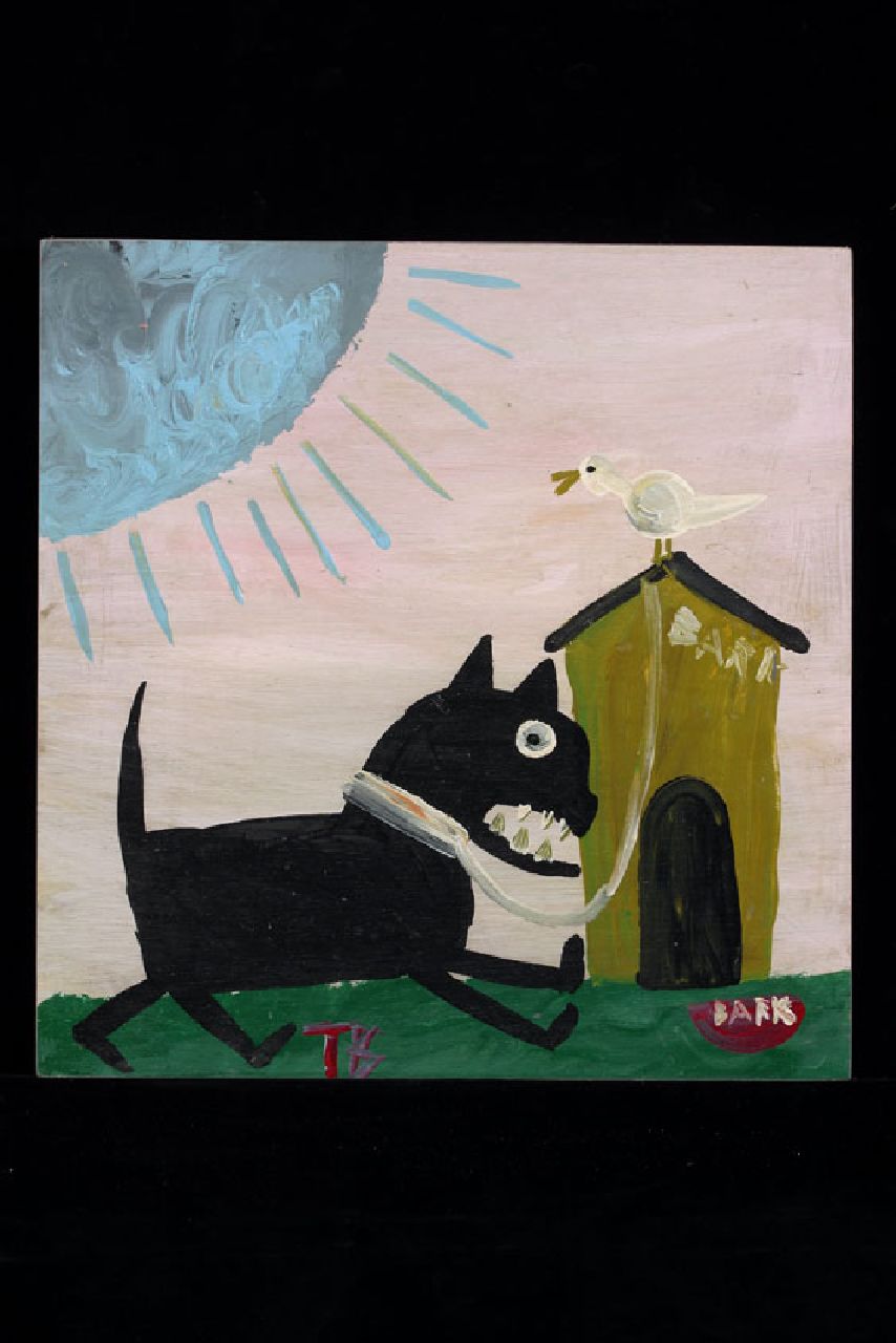 Brown T.  | Timothy 'Tim' Brown, Bark, Acryl auf Holz 40,0 x 40,0 cm, Unterzeichnet u.M. mit Initialen