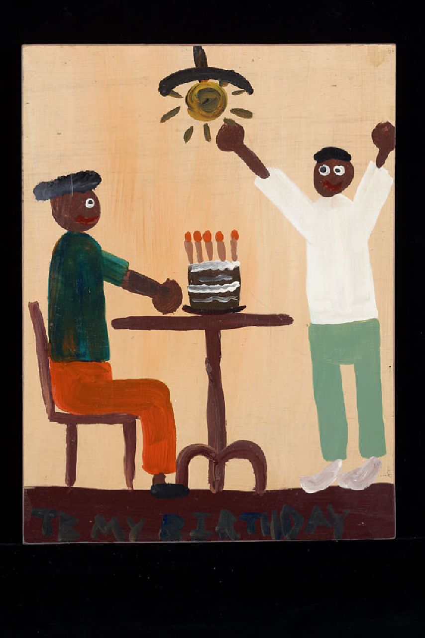 Brown T.  | Timothy 'Tim' Brown, My birthday, Acryl auf Holz 41,0 x 30,0 cm, Unterzeichnet u.l. mit Initialen
