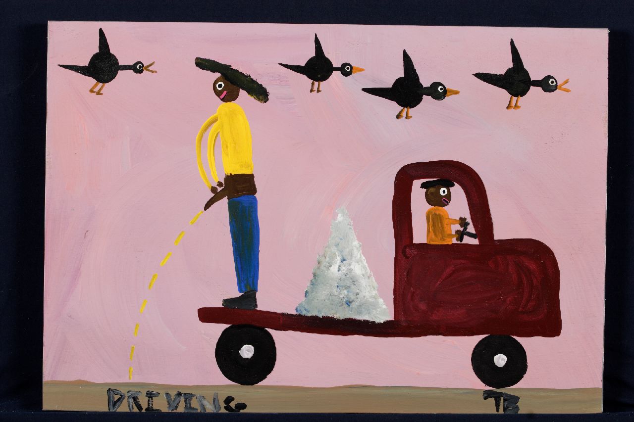 Brown T.  | Timothy 'Tim' Brown, Driving, Acryl auf Holz 39,0 x 57,0 cm, Unterzeichnet u.r. mit Initialen