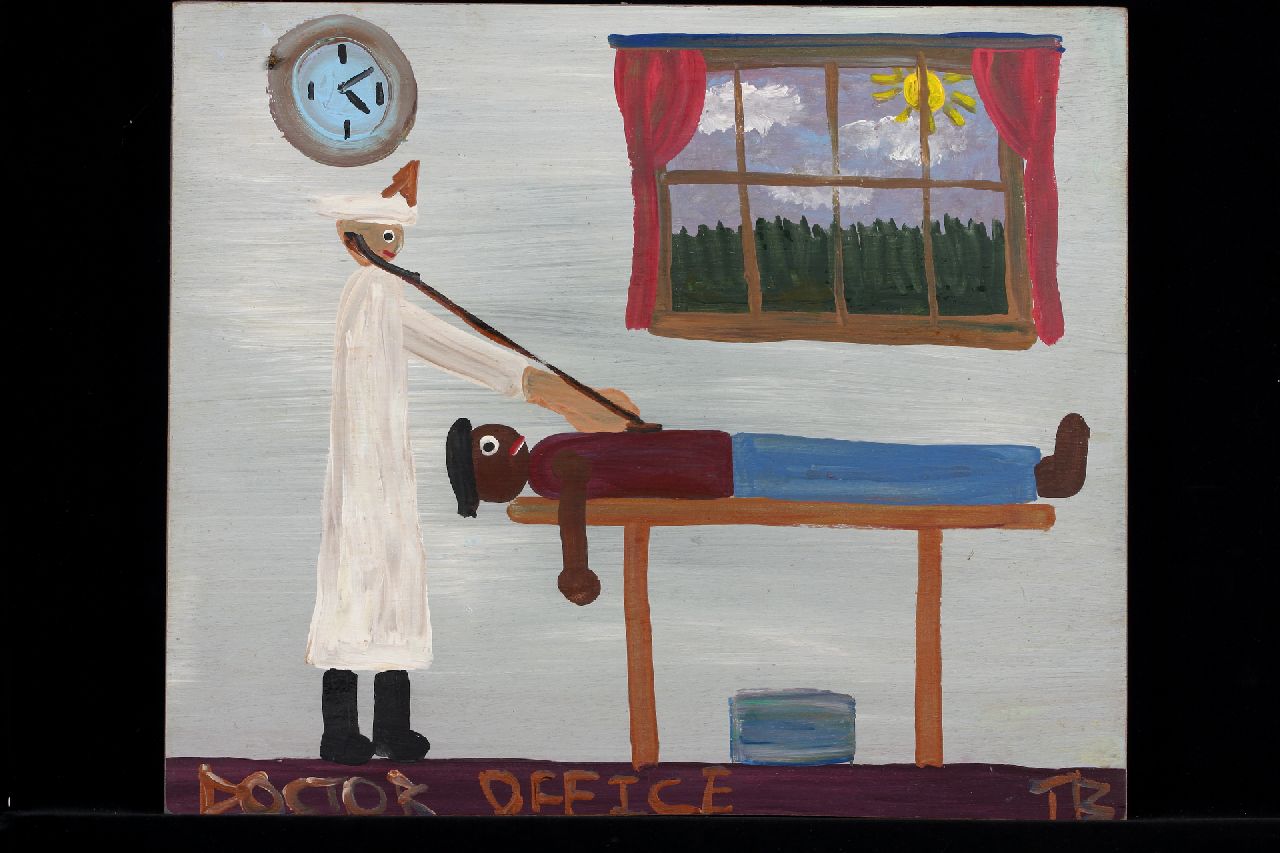 Brown T.  | Timothy 'Tim' Brown, Doctor office, Acryl auf Holz 43,0 x 51,0 cm, Unterzeichnet u.r. mit Initialen