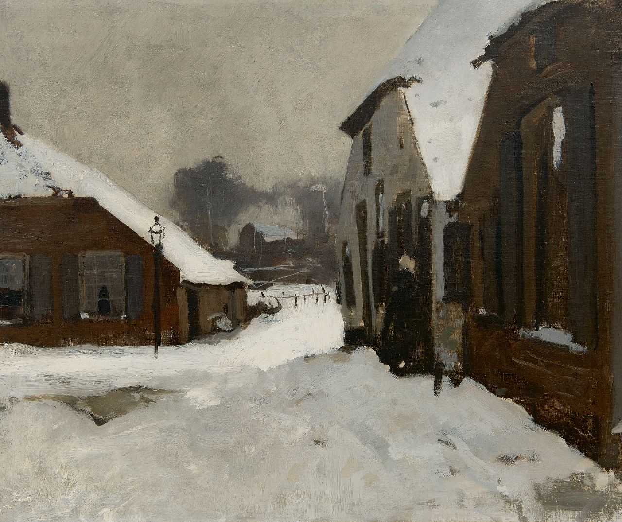 Witsen W.A.  | 'Willem' Arnold Witsen | Gemälde zum Verkauf angeboten | Winter in Ede, oil on canvas 55,2 x 66,5 cm, zu datieren um 1895-1902