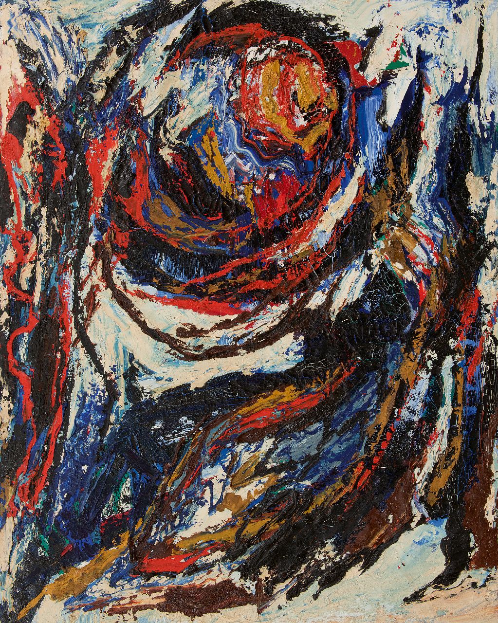 Hunziker F.  | Frieda Hunziker | Gemälde zum Verkauf angeboten | Wirbel, Öl auf Leinwand 125,2 x 100,4 cm, Unterzeichnet auf Keilrahmen (zweimal) und zu datieren 1963