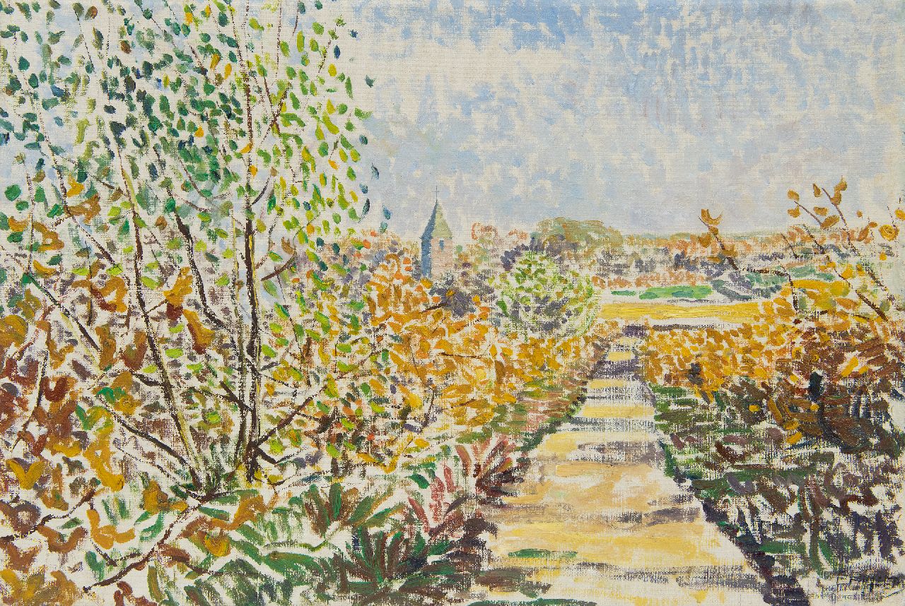 Pijpers E.E.  | 'Edith' Elizabeth Pijpers | Gemälde zum Verkauf angeboten | Landweg im Sommer, Öl auf Leinwand 32,7 x 48,8 cm, Unterzeichnet u.r.