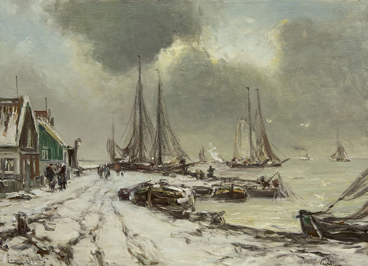 Apol L.F.H.  | Lodewijk Franciscus Hendrik 'Louis' Apol | Gemälde zum Verkauf angeboten | Winter bei Volendam, Öl auf Leinwand 55,3 x 75,3 cm, Unterzeichnet u.l.