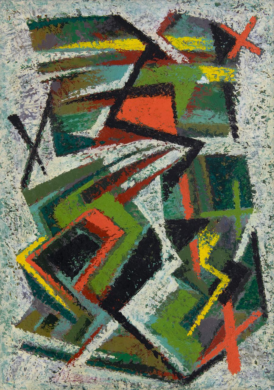 Hunziker F.  | Frieda Hunziker, Schrauben, Öl auf Leinwand 70,4 x 50,2 cm, zu datieren 1948