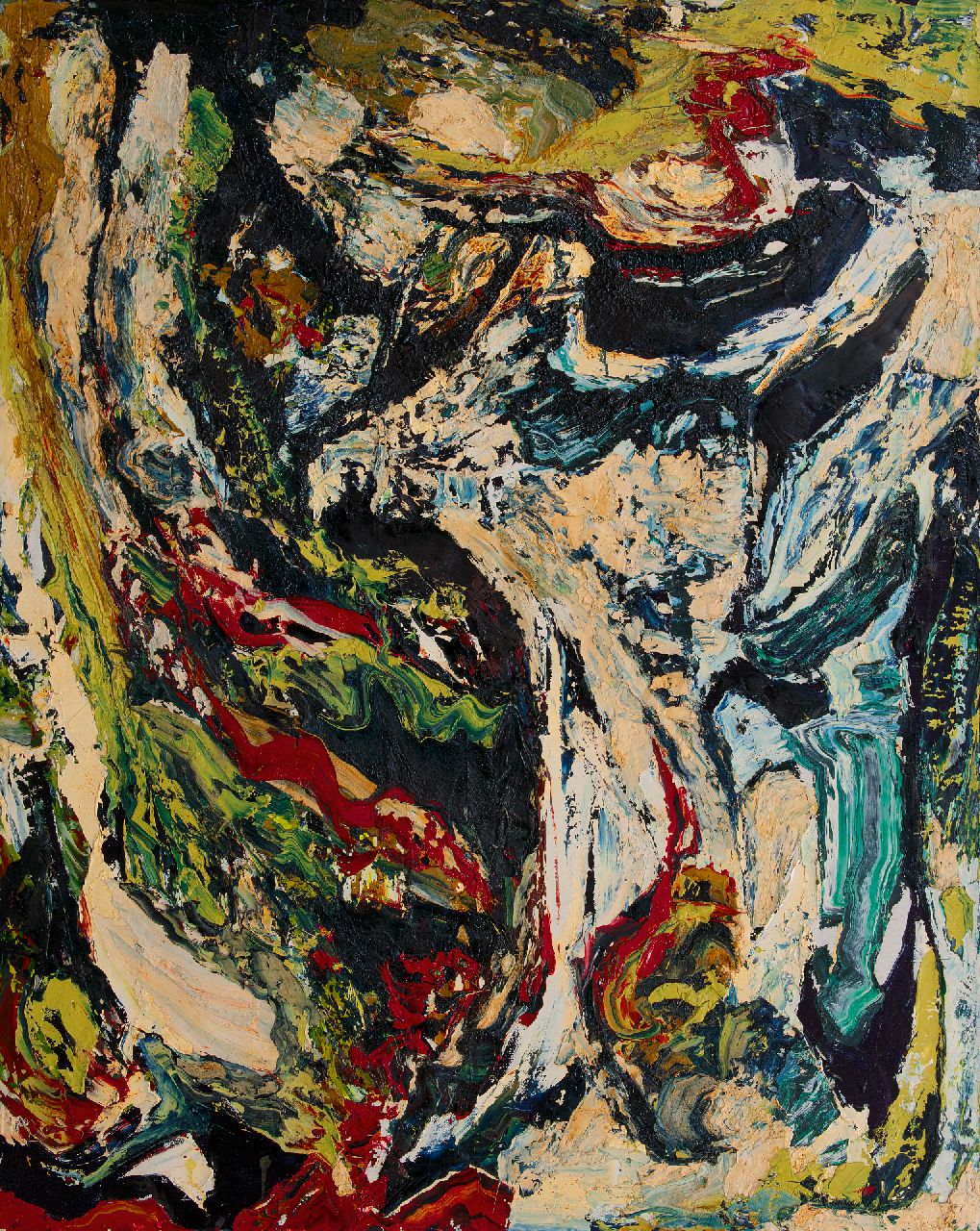 Hunziker F.  | Frieda Hunziker, Das Geheimnis, Öl auf Leinwand 125,1 x 99,7 cm, Unterzeichnet im Verso und zu datieren 1962