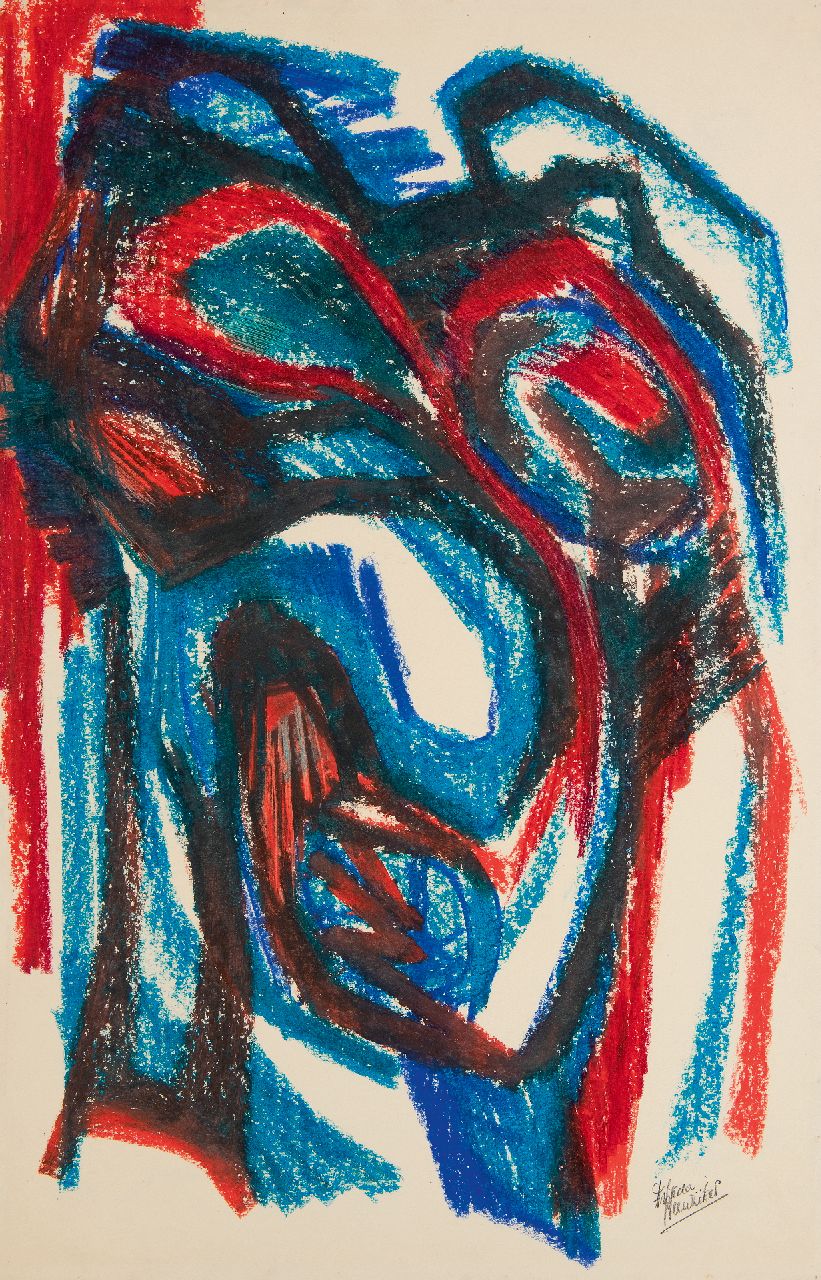 Hunziker F.  | Frieda Hunziker | Aquarelle und Zeichnungen zum Verkauf angeboten | Damals, Wachskreide auf Papier 78,3 x 50,2 cm, Unterzeichnet u.r. und ohne Rahmen