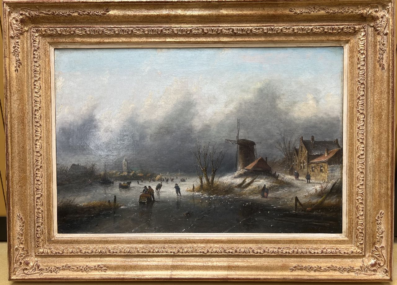 Spohler J.J.C.  | Jacob Jan Coenraad Spohler | Gemälde zum Verkauf angeboten | Eisspass mit nähendem Schneesturm, Öl auf Leinwand 43,8 x 67,2 cm, Unterzeichnet u.r.