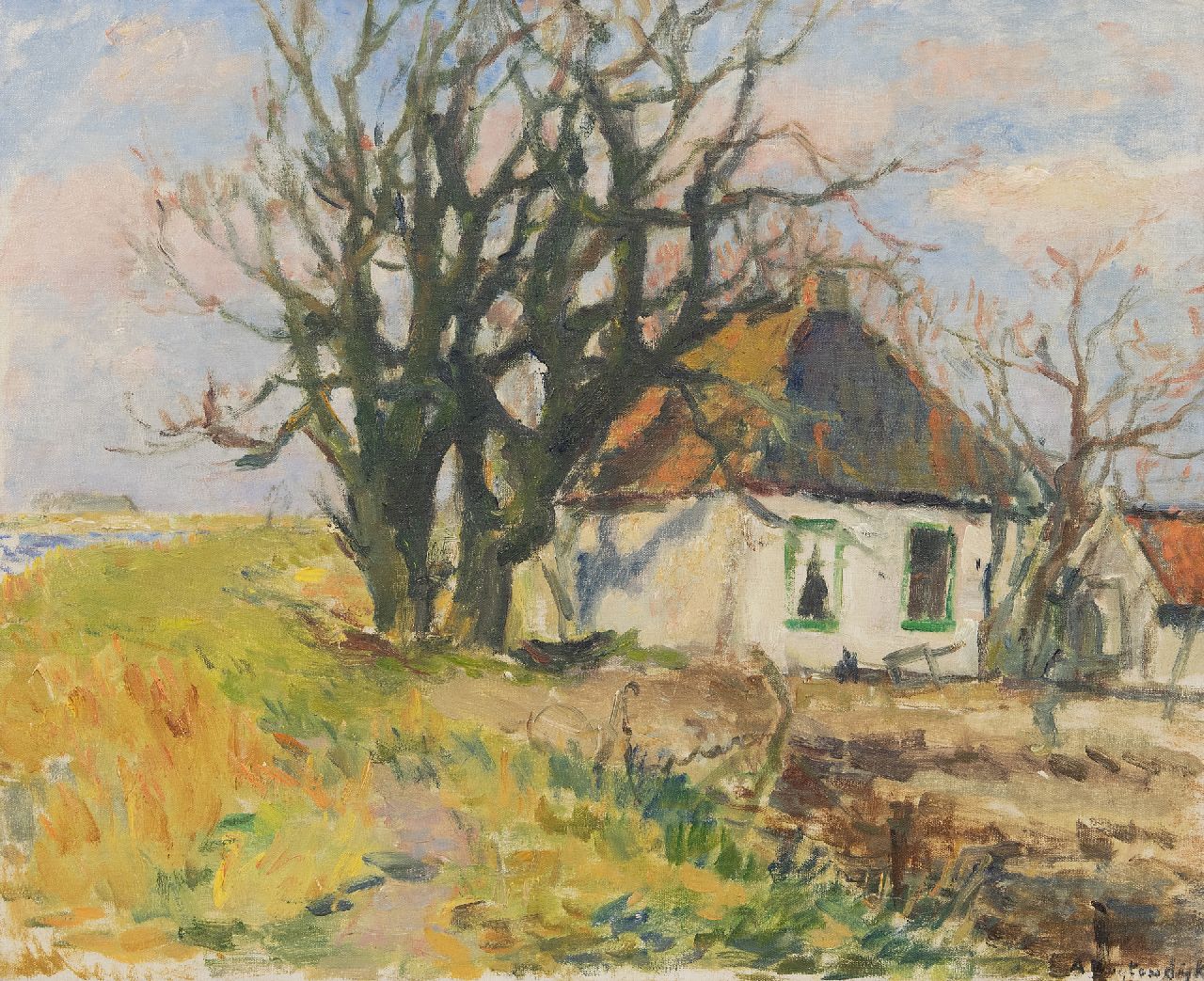 Buytendijk A.F.J.  | Antonie Frederik Jacobus 'Anton' Buytendijk, 'Blauwbörgje', Öl auf Leinwand 52,5 x 64,0 cm, Unterzeichnet u.r.