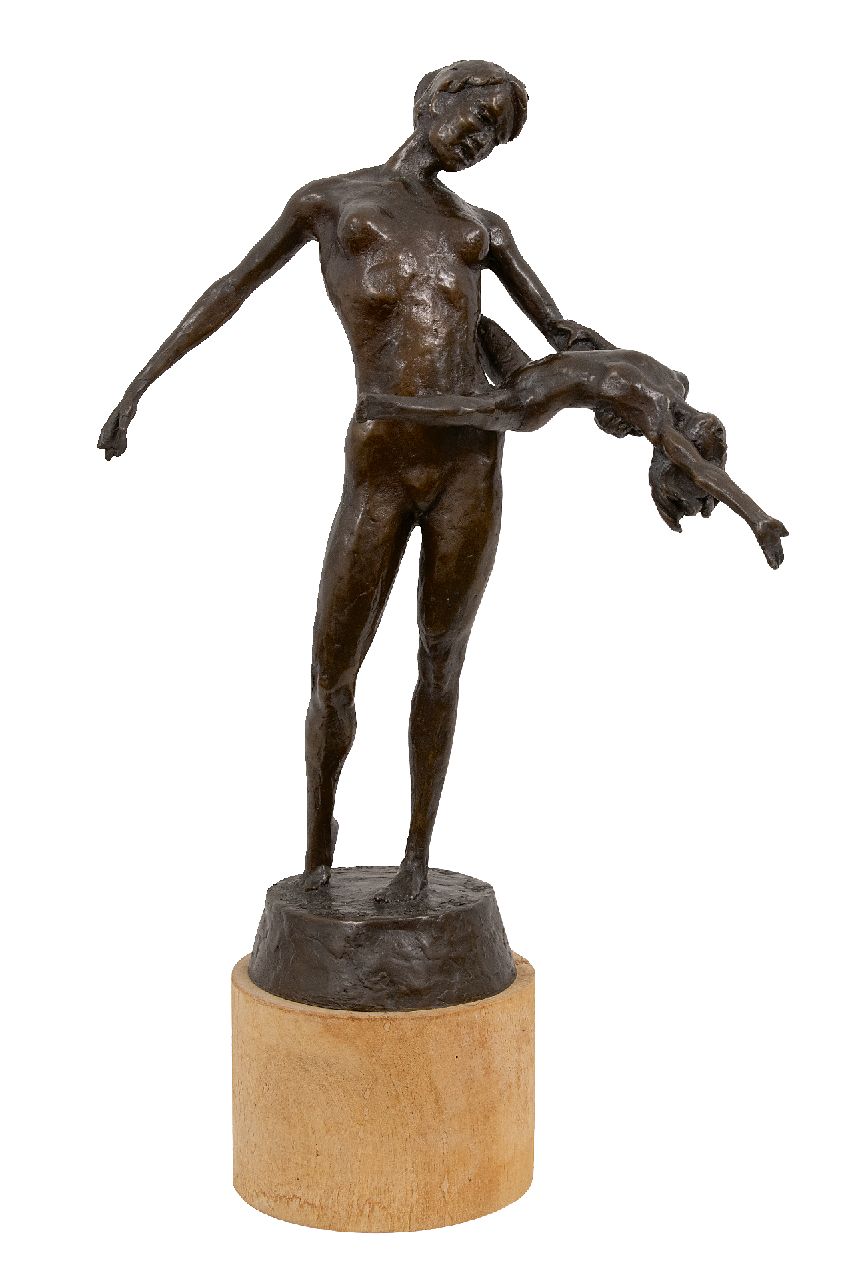 Verkade K.  | Korstiaan 'Kees' Verkade | Skulpturen und Objekte zum Verkauf angeboten | Joie Exuberante II, Bronze 51,5 x 31,0 cm, Unterzeichnet auf der Basis und datiert 2007