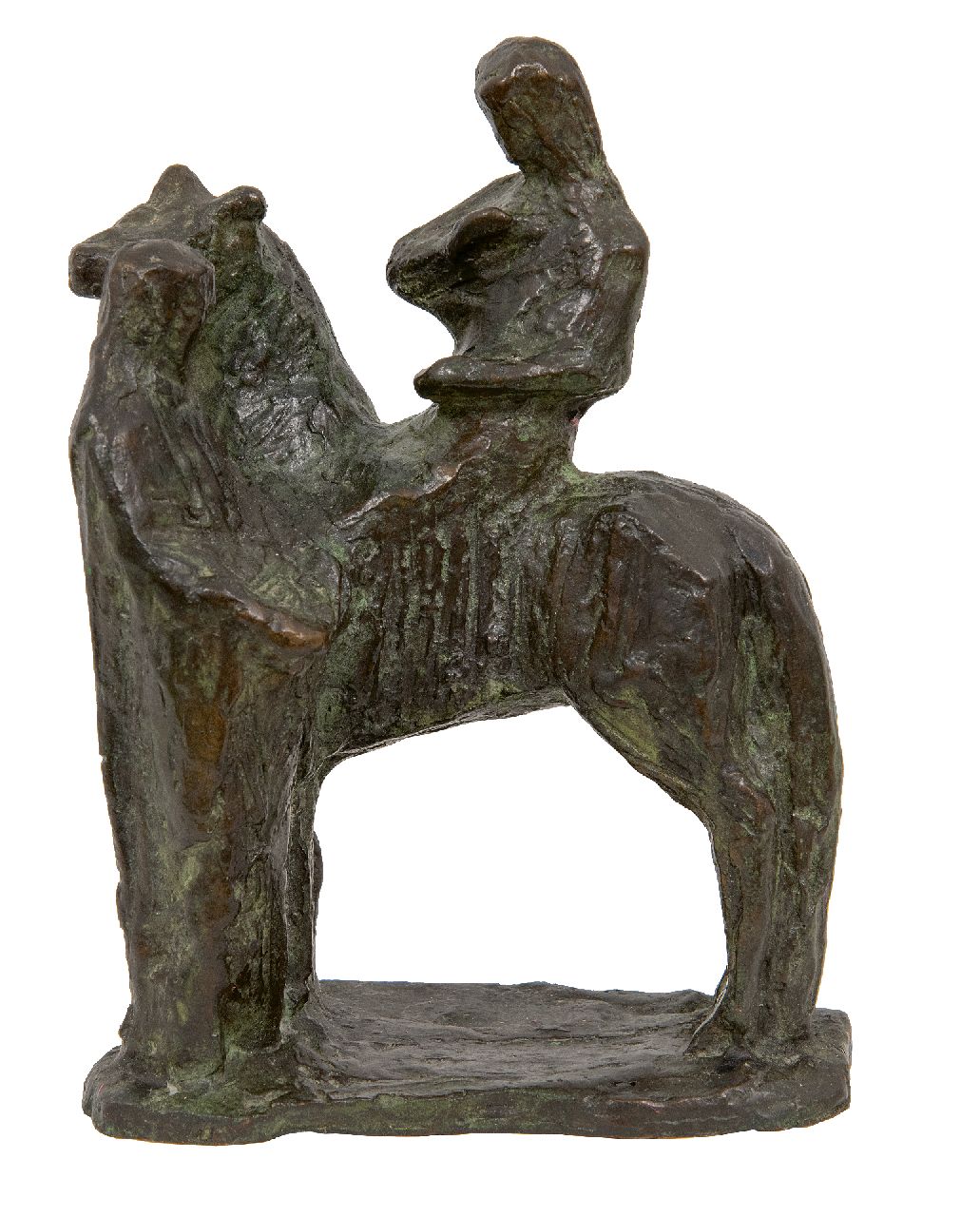 Andriessen M.S.  | Marie Silvester 'Mari' Andriessen | Skulpturen und Objekte zum Verkauf angeboten | Elisabeth von Thüringen, Bronze 18,7 x 14,5 cm, zu datieren um 1970-1972