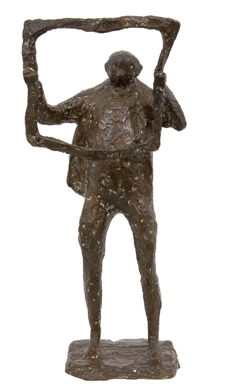 Titus Leeser | Der Zeitungsleser, Bronze, 40,3 x 17,6 cm, Unterzeichnet mit Monogramm auf der Basis und zu datieren 1967