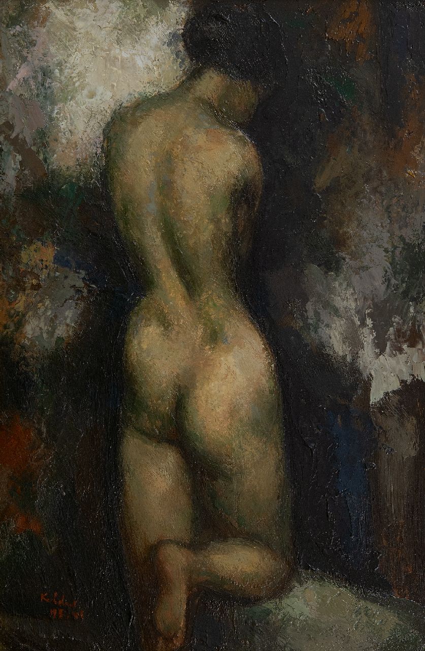 Kelder A.B.  | Antonius Bernardus 'Toon' Kelder | Gemälde zum Verkauf angeboten | Nude, Öl auf Holz 36,2 x 24,1 cm, signed l.l. und painted between 1945-1946