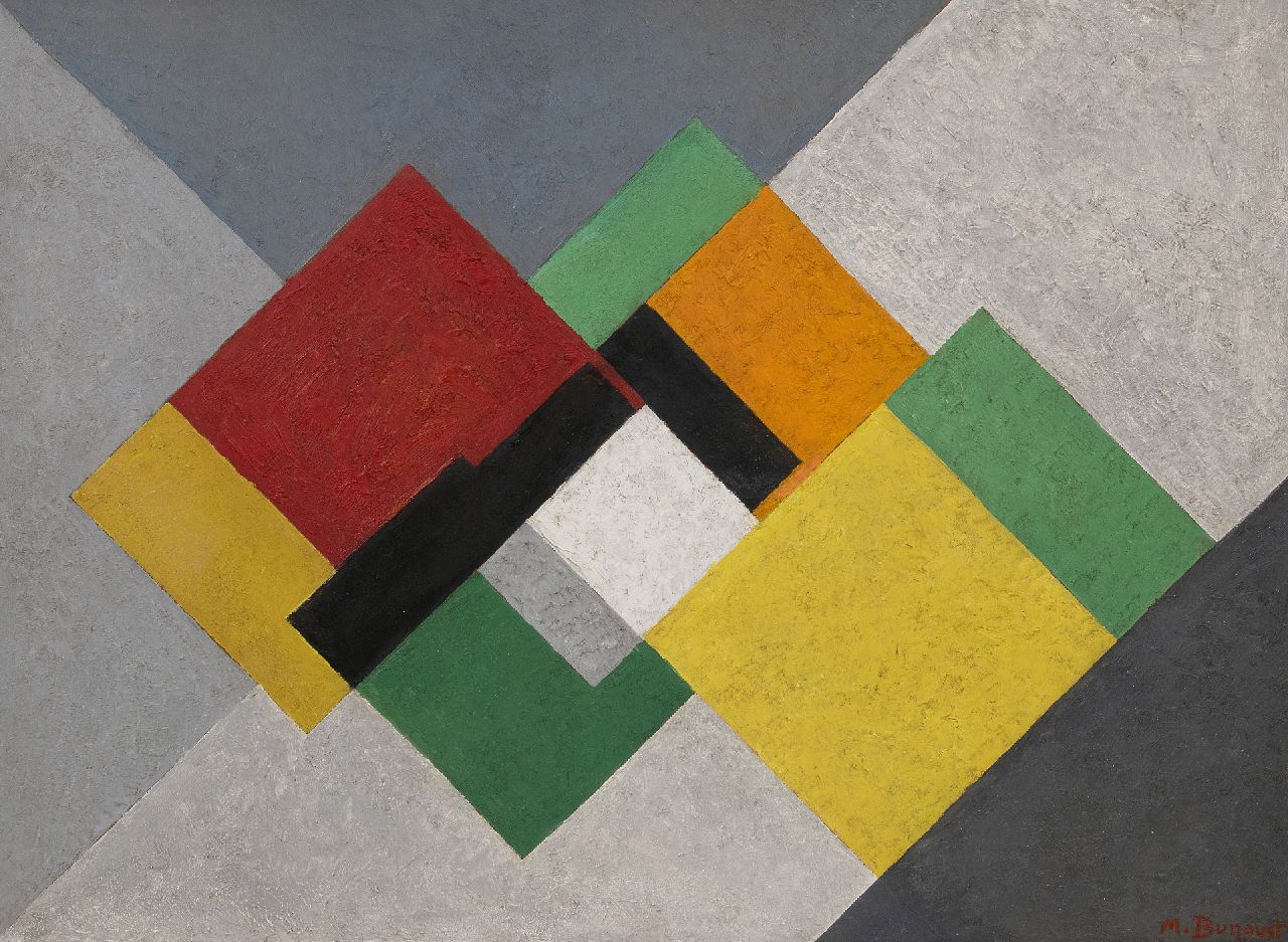 Madeleine Bunoust | Ohne Titel, Öl auf Holzfaser, 60,0 x 81,0 cm, Unterzeichnet u.r. und im Verso und zu datieren circa 1952