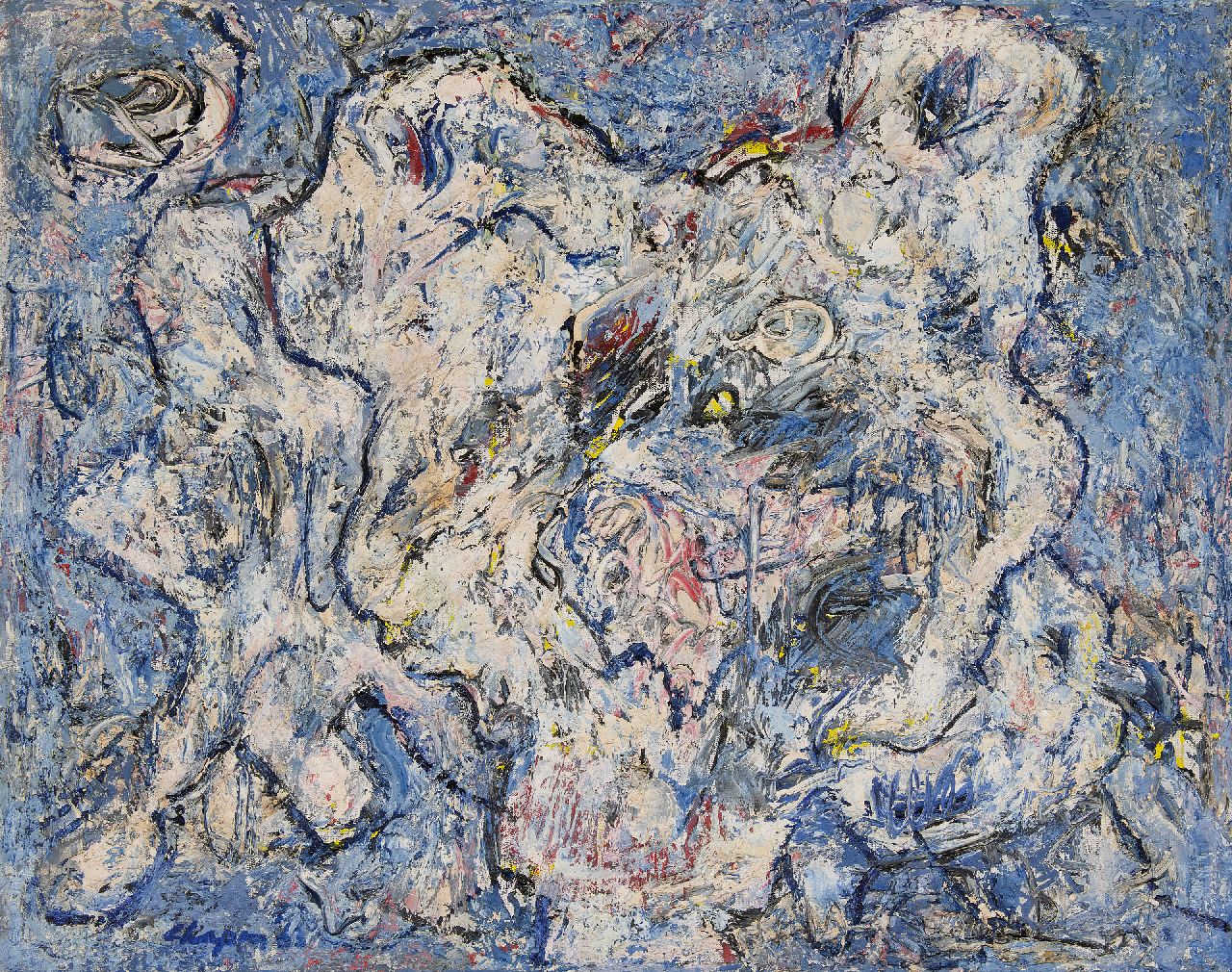 Chapon J.  | Jules Chapon | Gemälde zum Verkauf angeboten | Ohne Titel, Öl auf Leinwand 80,0 x 100,3 cm, Unterzeichnet u.l. und datiert '63