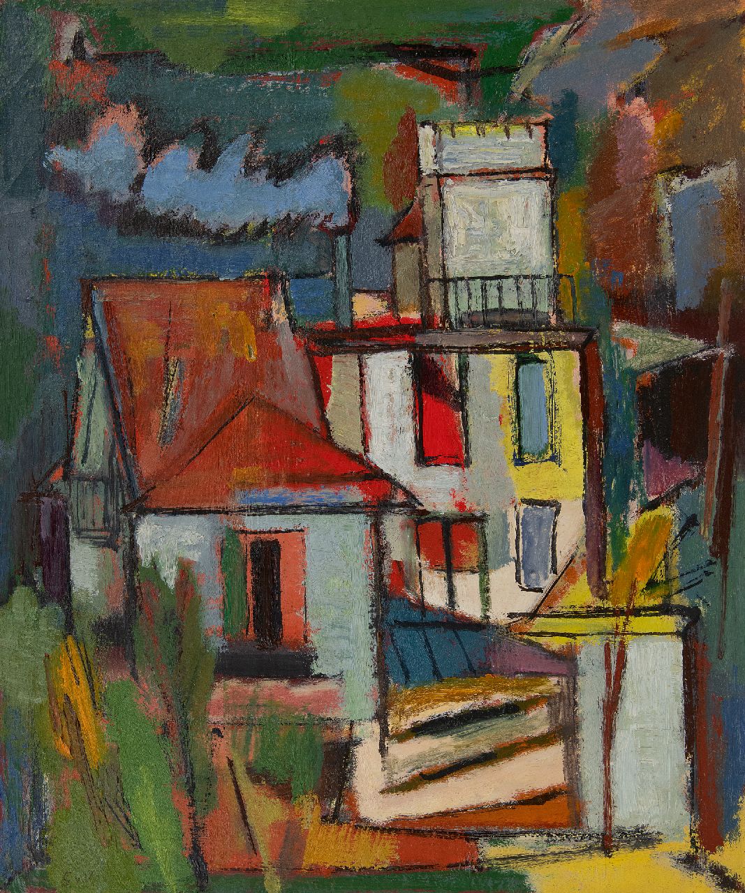 Velde G. van | Gerardus 'Geer' van Velde | Gemälde zum Verkauf angeboten | Village, Öl auf Leinwand 55,5 x 46,3 cm, Unterzeichnet u.l. und zu datieren ca. 1930