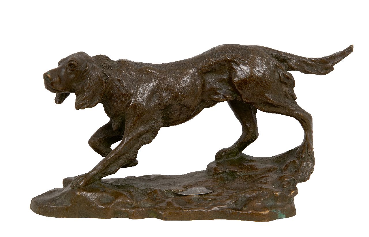 Engelse School | Irischer Setter, Bronze, 12,1 x 35,3 cm, datiert October 1914