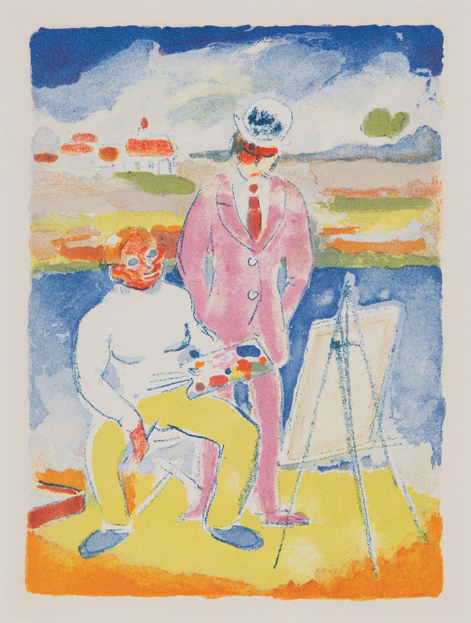 Dongen C.T.M. van | Cornelis Theodorus Maria 'Kees' van Dongen | Grafik zum Verkauf angeboten | Vlaminck et Derain à Chatou (Illustration aus Roland Dorgelès, 'Au Beau Temps de la Butte', 1949), Litho 28,1 x 21,7 cm, zu datieren um 1949 Dongen C.T.M. van | Cornelis Theodorus Maria 'Kees' van Dongen | Grafik zum Verkauf angeboten | Vlaminck et Derain à Chatou (Illustration aus Roland Dorgelès, 'Au Beau Temps de la Butte', 1949), Litho 28,1 x 21,7 cm, zu datieren um 1949