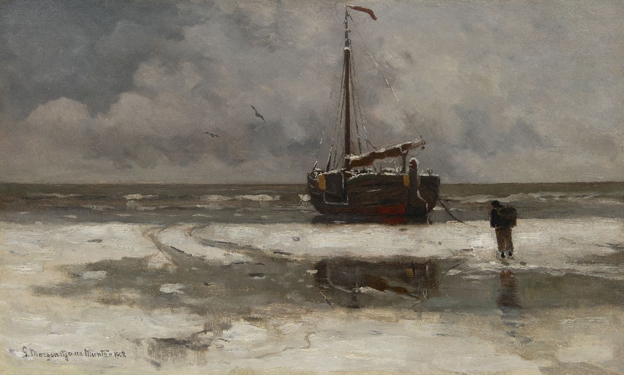 Munthe G.A.L. | Gerhard Arij Ludwig 'Morgenstjerne' Munthe | Gemälde zum Verkauf angeboten | Der Strand im Winter, Katwijk, Öl auf Leinwand 43,4 x 71,3 cm, Unterzeichnet u.l. und datiert 1902, ohne Rahmen Munthe G.A.L. | Gerhard Arij Ludwig 'Morgenstjerne' Munthe | Gemälde zum Verkauf angeboten | Der Strand im Winter, Katwijk, Öl auf Leinwand 43,4 x 71,3 cm, Unterzeichnet u.l. und datiert 1902, ohne Rahmen