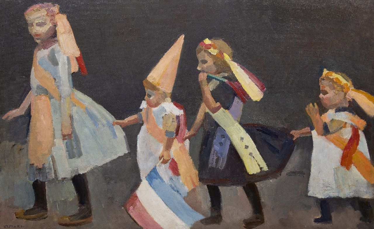 Maks C.J.  | Cornelis Johannes 'Kees' Maks | Gemälde zum Verkauf angeboten | Hartjesdag in Amsterdam (Karneval), Öl auf Leinwand 94,8 x 152,9 cm, Unterzeichnet u.l. und zu datieren um 1915