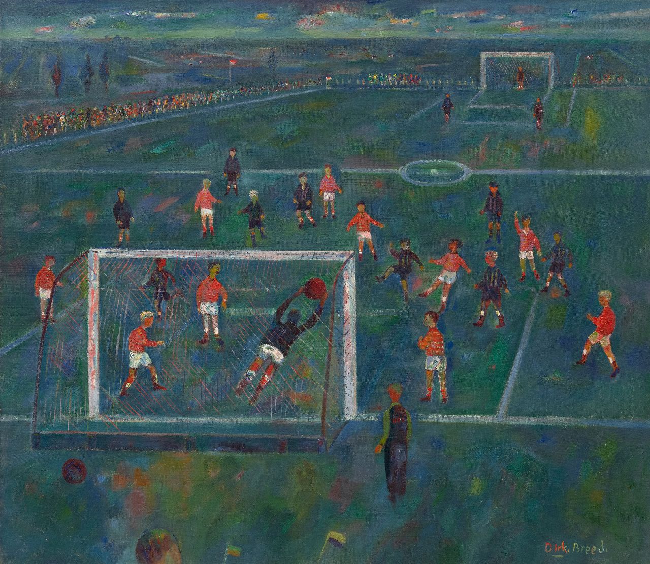 Breed D.C.  | 'Dirk' Cornelis Breed | Gemälde zum Verkauf angeboten | Fußballspieler, Öl auf Leinwand 70,0 x 80,2 cm, Unterzeichnet u.r.