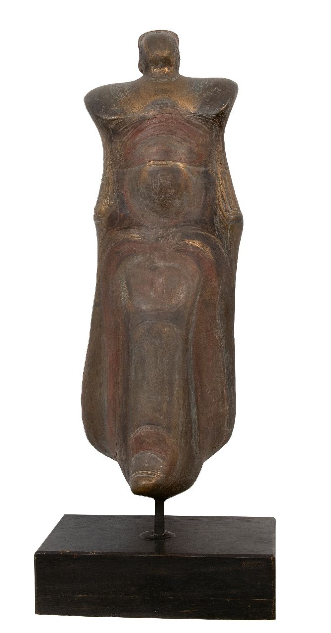 Fioen Blaisse-Kramer | Wüsten-Tänzerin, Bronze, 84,0 x 33,0 cm, Unterzeichnet mit Monogramm