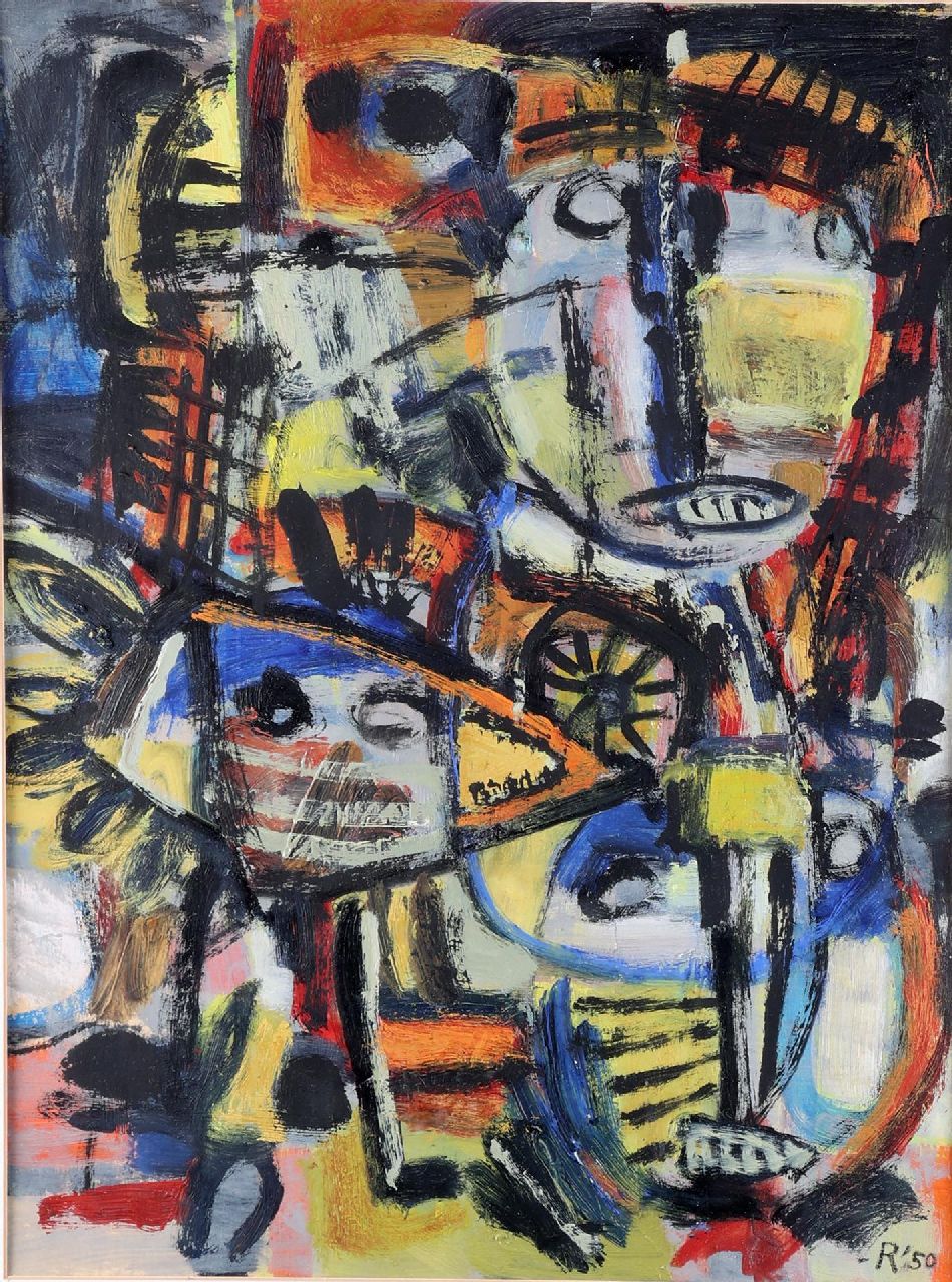 Romijn G.A.M.  | Gustavus Adrianus Maria 'Gust' Romijn | Gemälde zum Verkauf angeboten | Ohne titel, Öl auf Papier 50,0 x 37,0 cm, Unterzeichnet u.r. und datiert '50