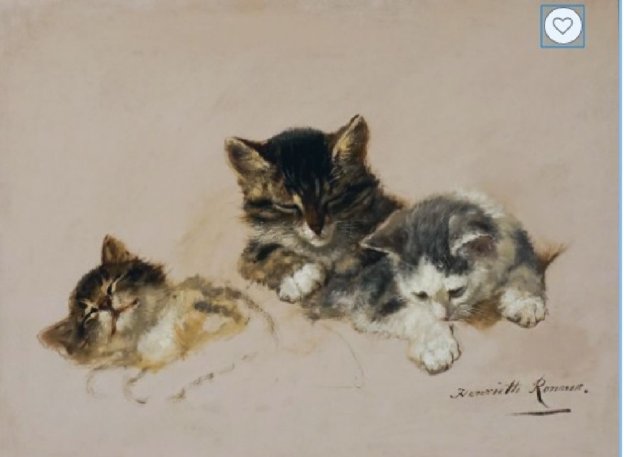 Ronner-Knip H.  | Henriette Ronner-Knip | Gemälde zum Verkauf angeboten | x, Öl auf Holz 27,3 x 35,6 cm