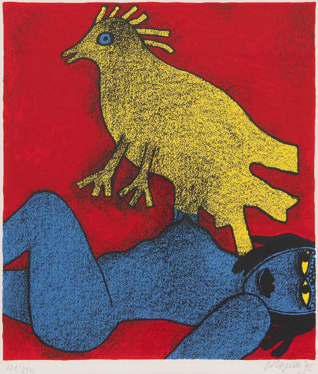 Corneille ('Corneille' Guillaume Beverloo) | Corneille ('Corneille' Guillaume Beverloo) | Grafik zum Verkauf angeboten | Magic Africaine, Litho auf Papier 54,4 x 45,7 cm, Unterzeichnet u.r. (in Bleistift) und datiert '92 (in Bleistift) Corneille ('Corneille' Guillaume Beverloo) | Corneille ('Corneille' Guillaume Beverloo) | Grafik zum Verkauf angeboten | Magic Africaine, Litho auf Papier 54,4 x 45,7 cm, Unterzeichnet u.r. (in Bleistift) und datiert '92 (in Bleistift)