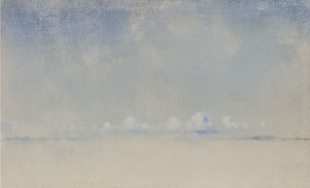 Voerman sr. J.  | Jan Voerman sr. | Gemälde zum Verkauf angeboten | Wolken über der IJssel bei Hattem, Öl auf Leinwand 46,5 x 75,3 cm, ohne Rahmen