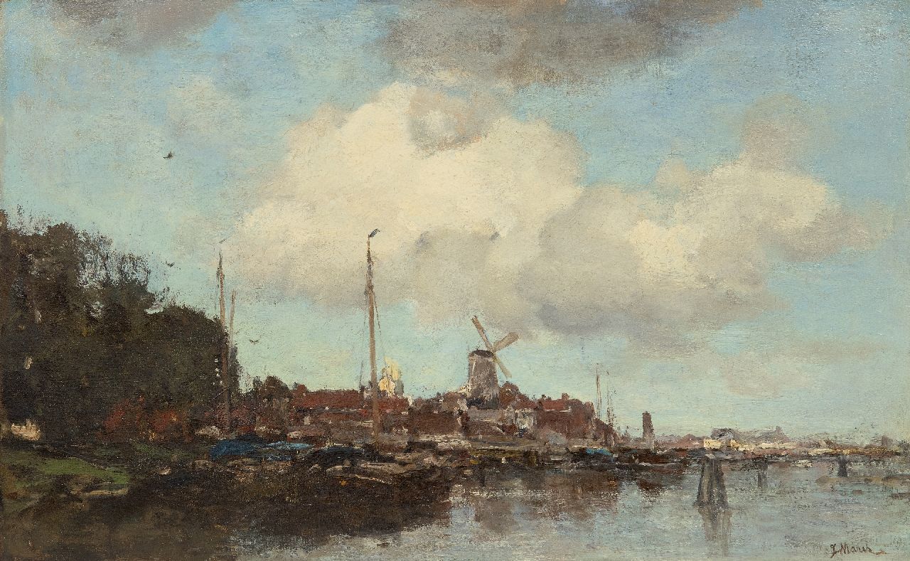 Maris J.H. | Jacobus Hendricus 'Jacob' Maris | Gemälde zum Verkauf angeboten | Stadt am Wasser, Öl auf Leinwand 47,1 x 75,6 cm, Unterzeichnet u.r. und zu datieren ca. 1875 Maris J.H. | Jacobus Hendricus 'Jacob' Maris | Gemälde zum Verkauf angeboten | Stadt am Wasser, Öl auf Leinwand 47,1 x 75,6 cm, Unterzeichnet u.r. und zu datieren ca. 1875