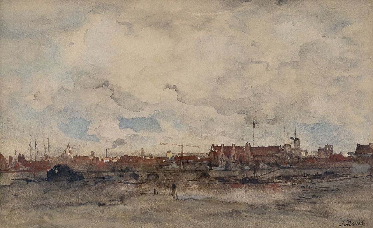 Maris J.H.  | Jacobus Hendricus 'Jacob' Maris | Aquarelle und Zeichnungen zum Verkauf angeboten | x, Aquarell auf Papier 21,0 x 34,0 cm, gesigneerd rechtsonder