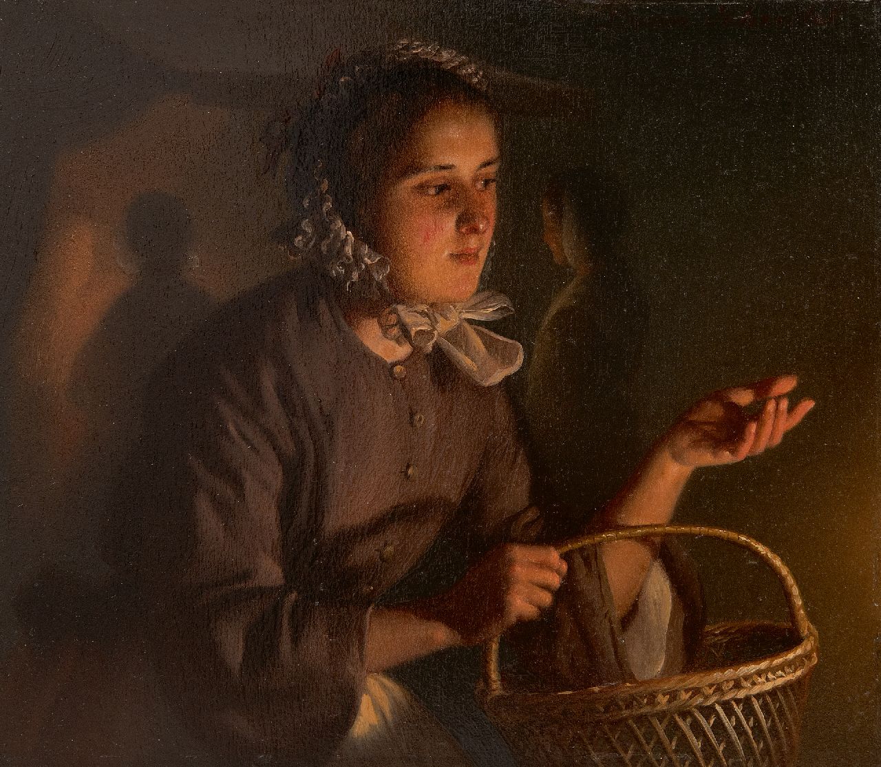 Schendel P. van | Petrus van Schendel | Gemälde zum Verkauf angeboten | Auf dem Abendmarkt, Öl auf Holz 17,5 x 20,0 cm, Unterzeichnet o.r. und zu datieren um 1862 Schendel P. van | Petrus van Schendel | Gemälde zum Verkauf angeboten | Auf dem Abendmarkt, Öl auf Holz 17,5 x 20,0 cm, Unterzeichnet o.r. und zu datieren um 1862