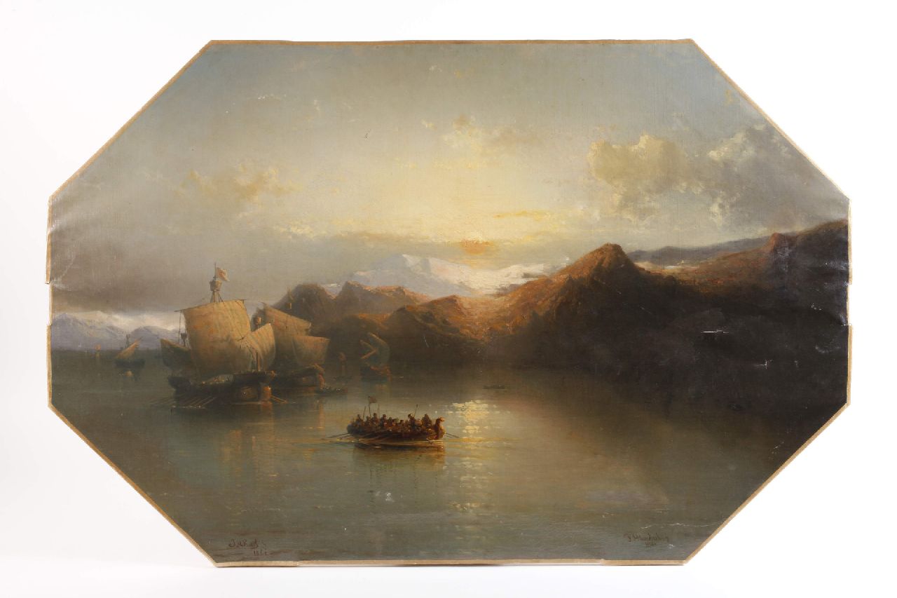 Hendriks & J.A. Rust F.H.  | Frederik Hendrik Hendriks & J.A. Rust | Gemälde zum Verkauf angeboten | x, Öl auf Leinwand 85,0 x 130,0 cm, gesigneerd linksonder + rechtsonder