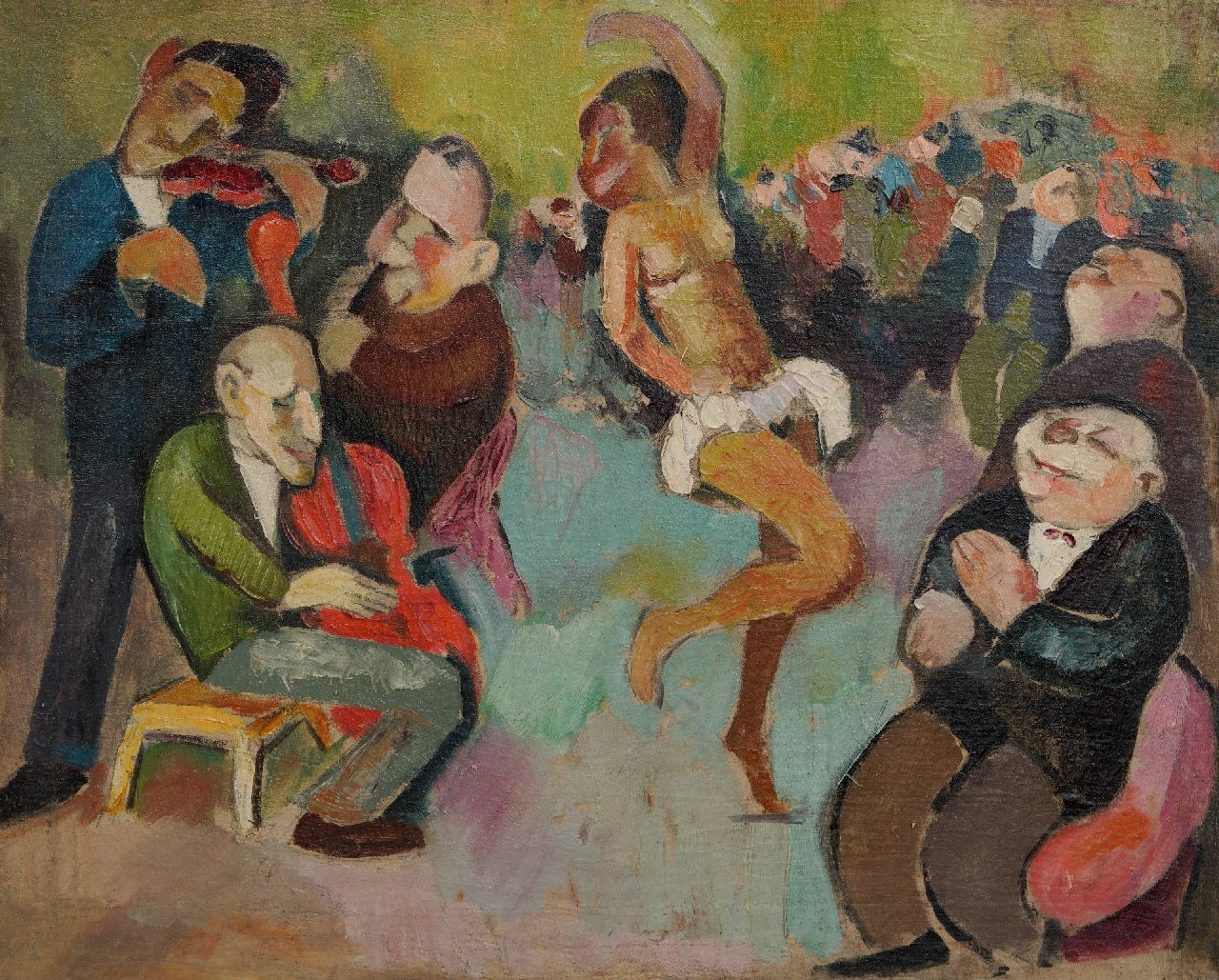 Albert-Lasard L.  | Lou Albert-Lasard | Gemälde zum Verkauf angeboten | Josephine Baker, Öl auf Holz 51,0 x 62,0 cm