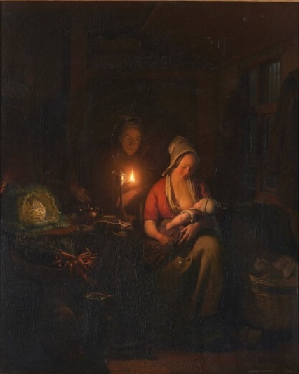 Schendel P. van | Petrus van Schendel | Gemälde zum Verkauf angeboten | x, Öl auf Holz 55,5 x 45,5 cm, Unterzeichnet u.R. und datiert 1865