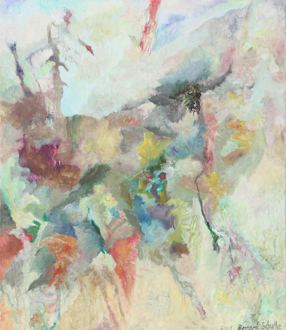 Schultze B.  | Bernard Schultze | Gemälde zum Verkauf angeboten | Vorahnung, Öl auf Leinwand 140,0 x 120,0 cm, Unterzeichnet u.R. und datiert 2001