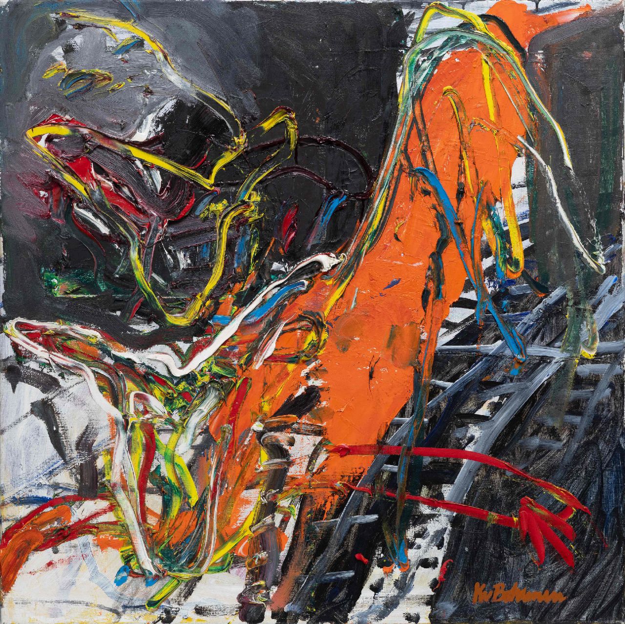 Bohemen C.B. van | Cornelis Bernardus 'Kees' van Bohemen | Gemälde zum Verkauf angeboten | x, Öl auf Leinwand 100,0 x 100,0 cm, Unterzeichnet u.R.