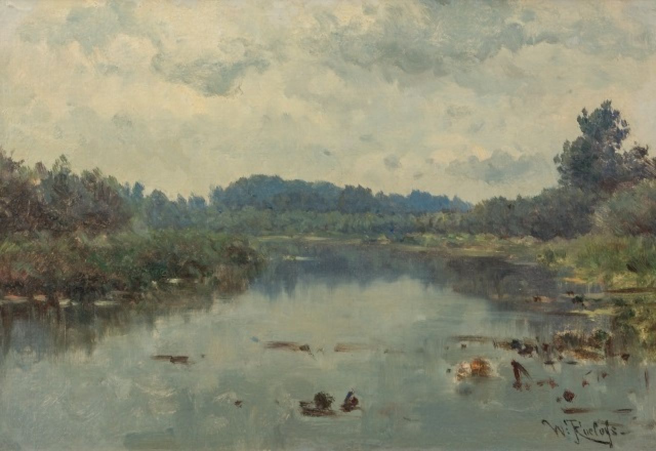 Roelofs W.  | Willem Roelofs | Gemälde zum Verkauf angeboten | x, Öl auf Leinwand 30,0 x 44,0 cm, Unterzeichnet u.R.
