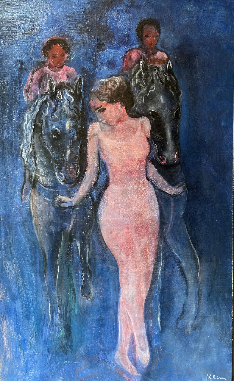 Klein F.F.A.  | Friedrich Franz Albert 'Frits' Klein | Gemälde zum Verkauf angeboten | Voltigeurs, Öl auf Leinwand 59,6 x 36,6 cm, Unterzeichnet u.r. und auf dem Keilrahmen
