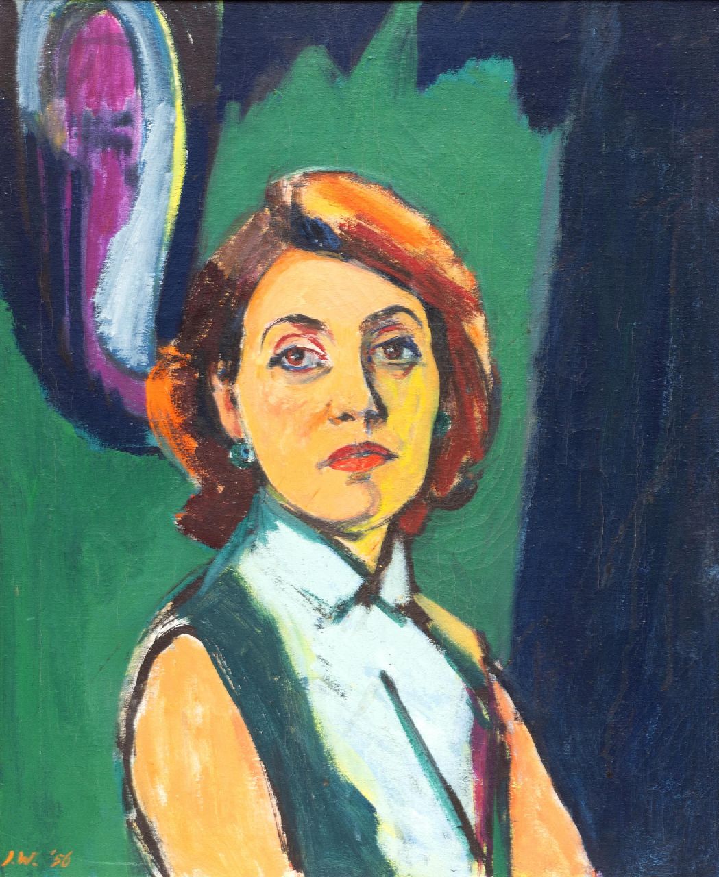 Wiegers J. | Jan Wiegers | Gemälde zum Verkauf angeboten | x, Öl auf Leinwand 72,0 x 60,0 cm, Unterzeichnet u.L. und datiert '56 Wiegers J. | Jan Wiegers | Gemälde zum Verkauf angeboten | x, Öl auf Leinwand 72,0 x 60,0 cm, Unterzeichnet u.L. und datiert '56